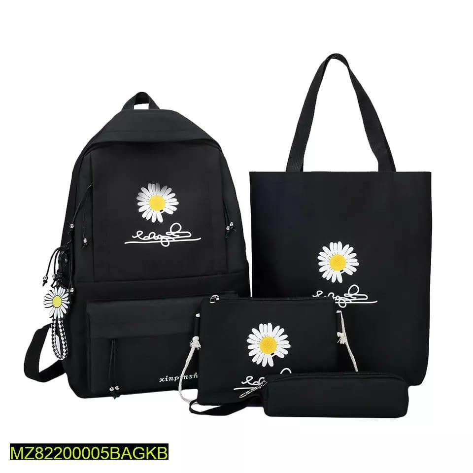 Flora printed casual backpack pack of 4 pcs Markaz