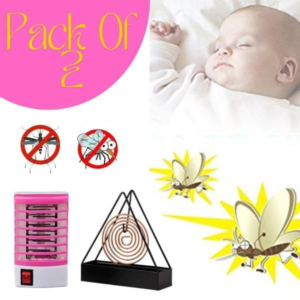 Mosquito killer lamp and coil stand pack of 2