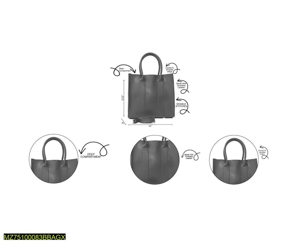 Women pu leather Alberta tote bag t4trendz