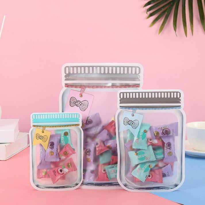 Plastic Storage Jars Pouch, Pack Of 3