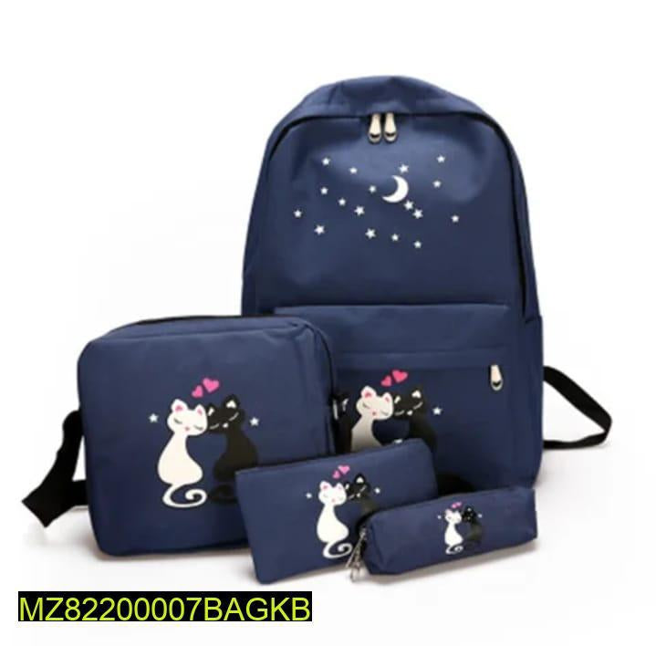 Girls fashion cat style backpack 4 PCs set Markaz
