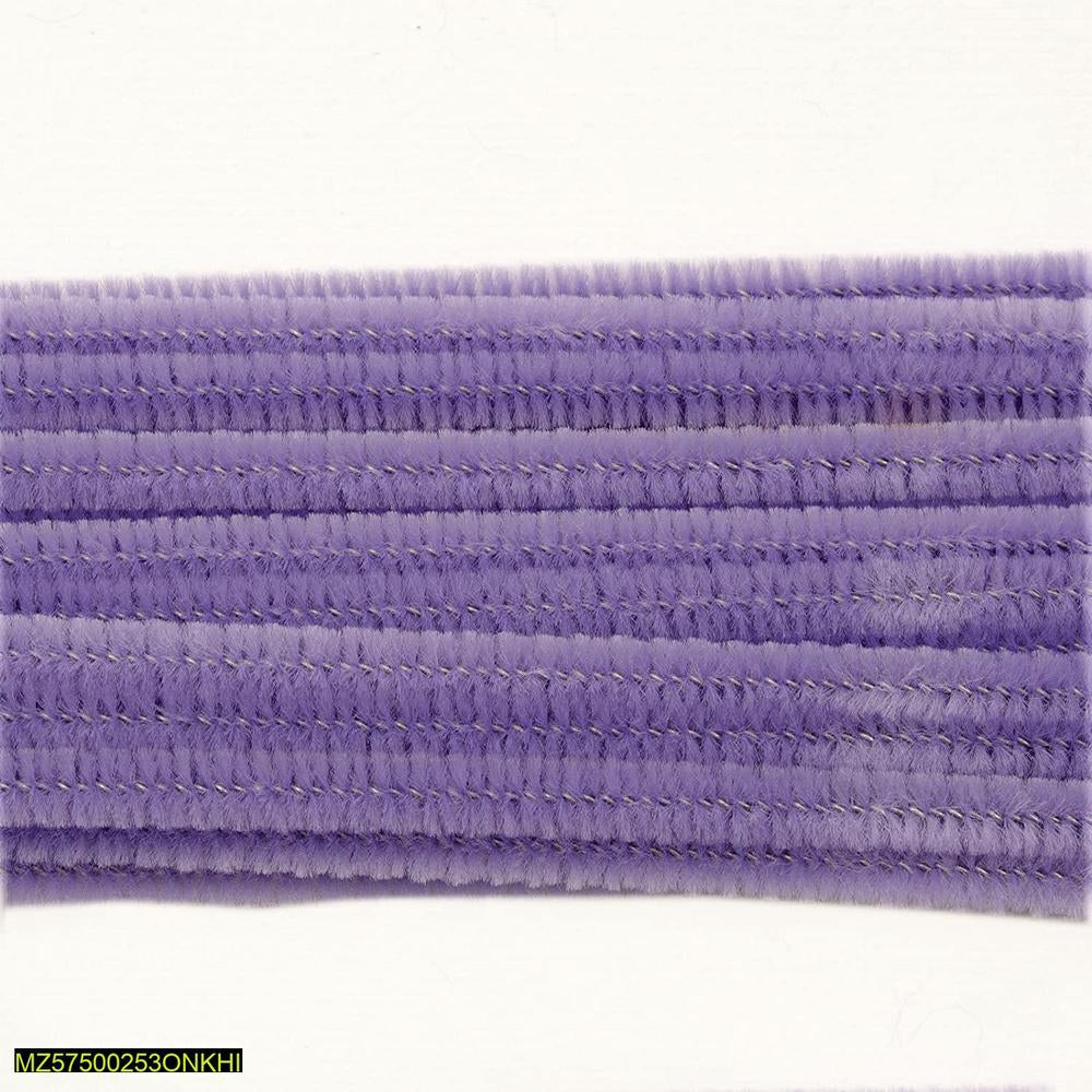 Purple pipe cleaner velvet stick's pack of 50 Markaz