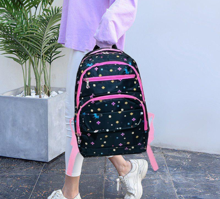 Girl's Nylon Casual Backpack
School bag t4trendz