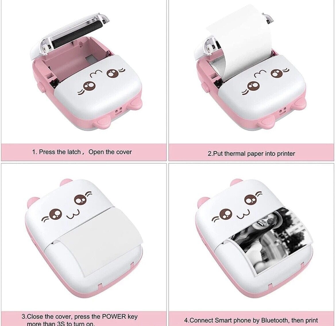 Portable Mini Bluetooth WiFi Printer Little chic
