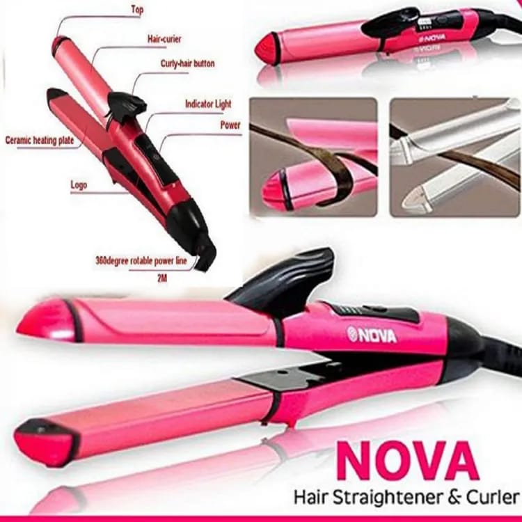 2 In 1 Hair Straighter & Curler Little chic