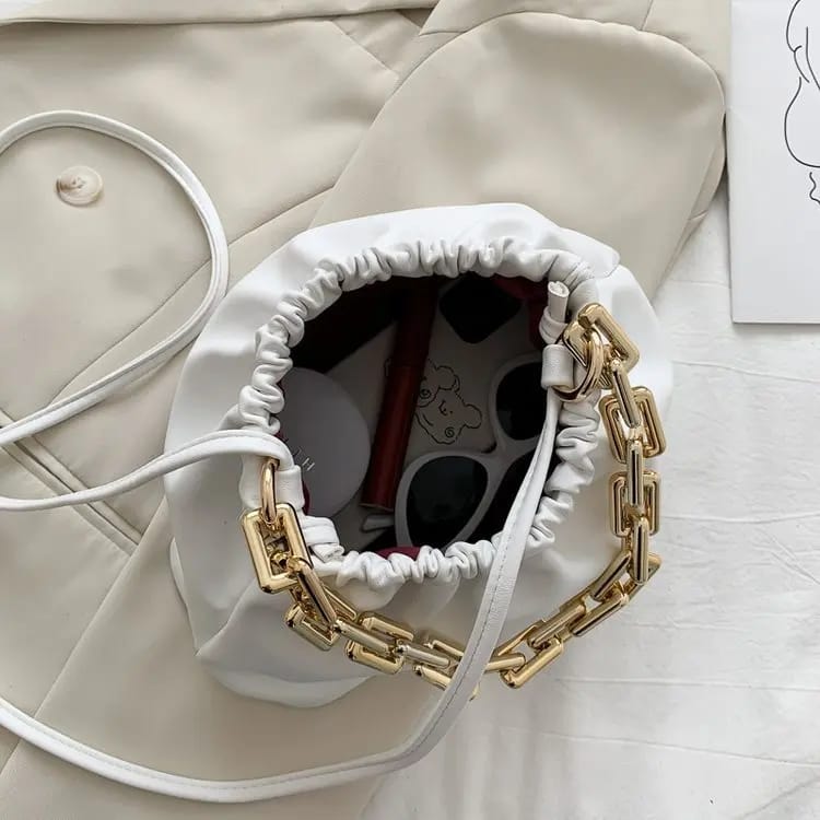 Leather Cloud Shoulder Bag Little chic