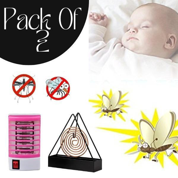 Mosquito killer lamp and coil stand pack of 2