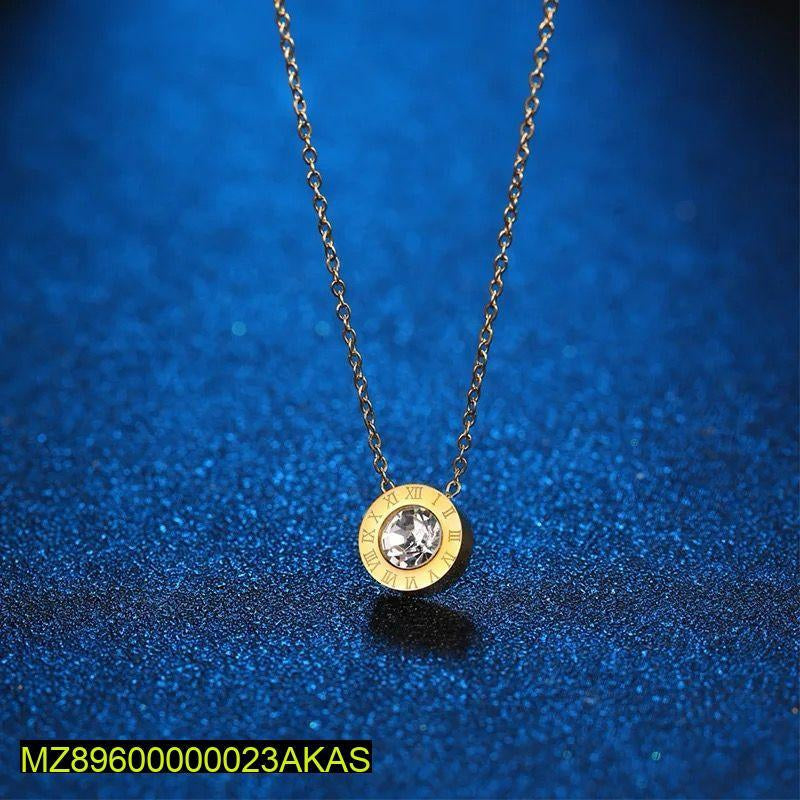 Round trendy gold plated pendant t4trendz