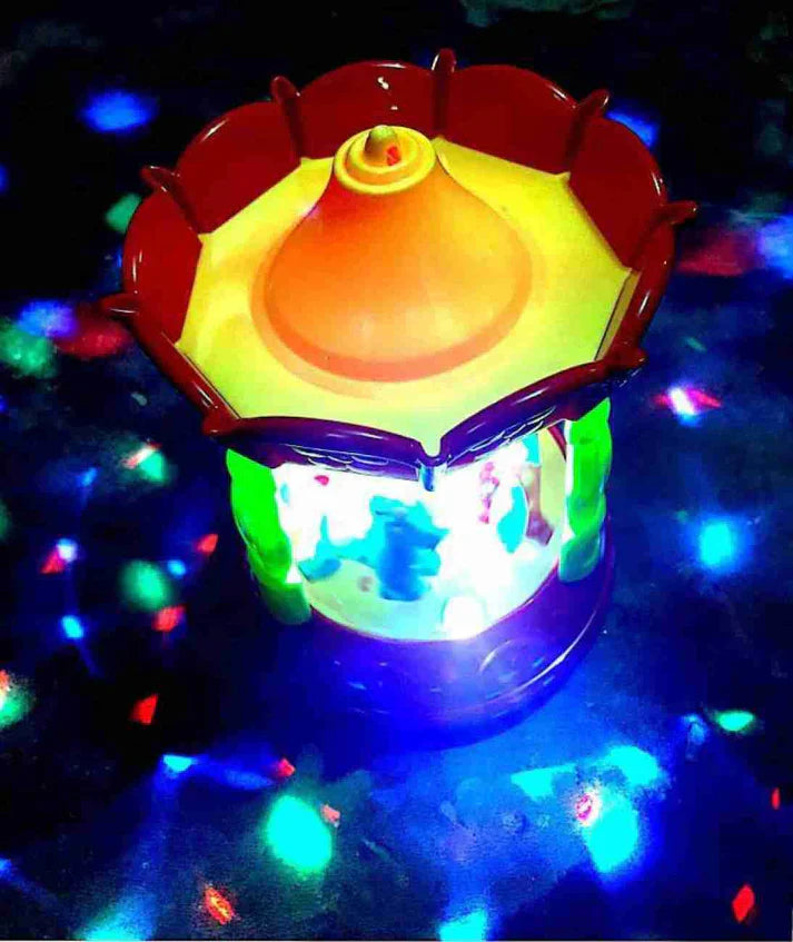 3D Light-Up Musical Merry-Go-Round Carousel Toy – Spinning Music & LED Ride for Kids