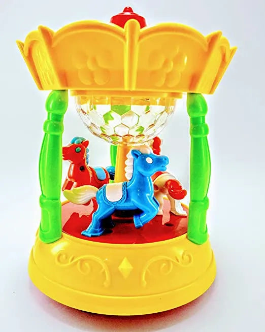 3D Light-Up Musical Merry-Go-Round Carousel Toy – Spinning Music & LED Ride for Kids