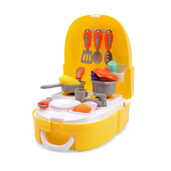 Buy Little Chef Cooking Backpack Playset for Kids – 25-Piece Kitchen Toy Set