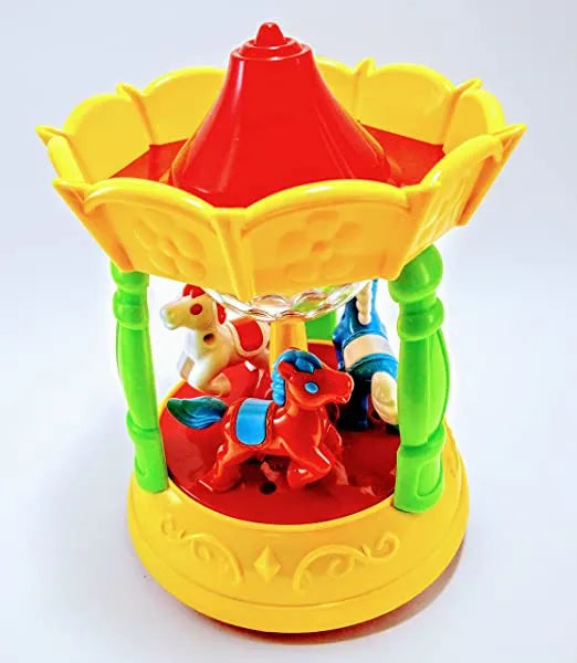 3D Light-Up Musical Merry-Go-Round Carousel Toy – Spinning Music & LED Ride for Kids