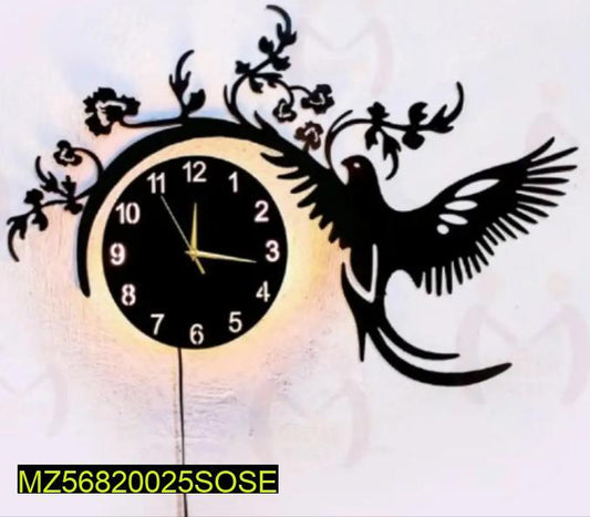 Analog wall clock with light t4trendz
