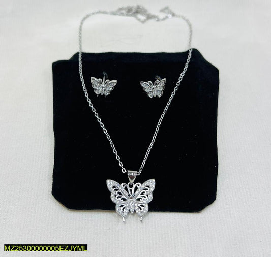 Butterfly one carat jewelry set t4trendz