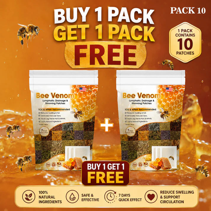 Bee Venom Detox Patches (1 pack Contains 10 pieces) Buy 1 Get 1 Free