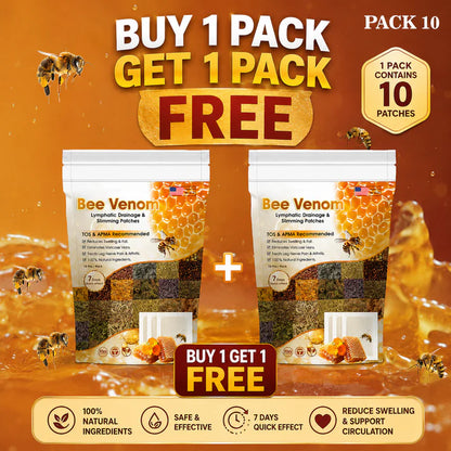 Bee Venom Detox Patches (1 pack Contains 10 pieces) Buy 1 Get 1 Free