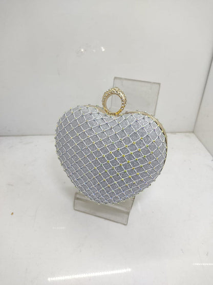 Heart shape fancy women clutch t4trendz