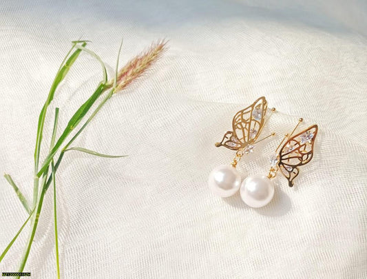 Trendy butterfly zircon earrings t4trendz