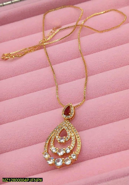 Triple drop zircon pendant t4trendz
