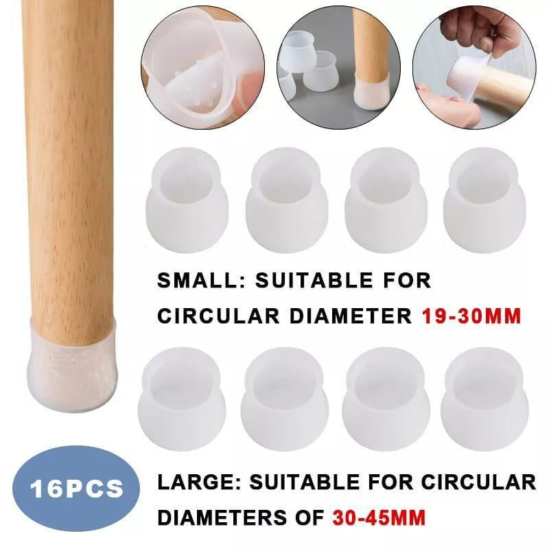 16 piece chair leg cap set