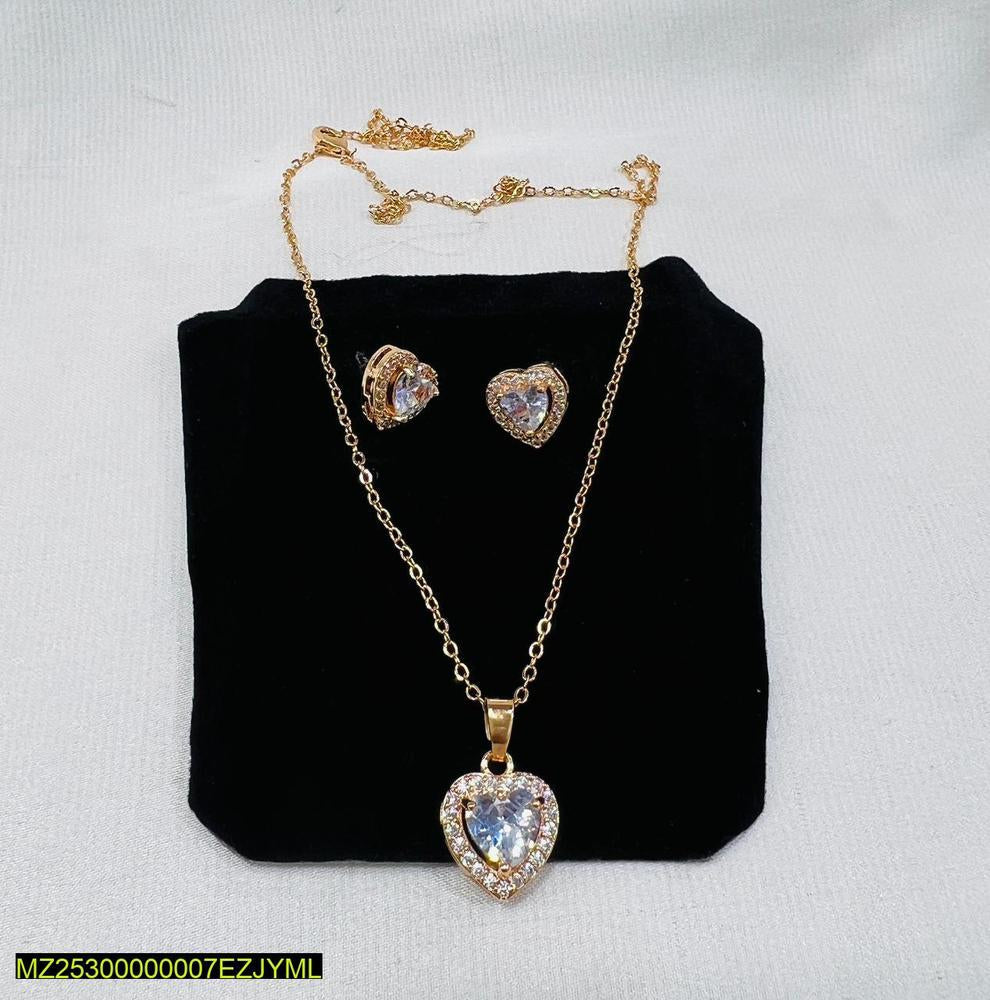 Heart shape 1 carat pendant set t4trendz