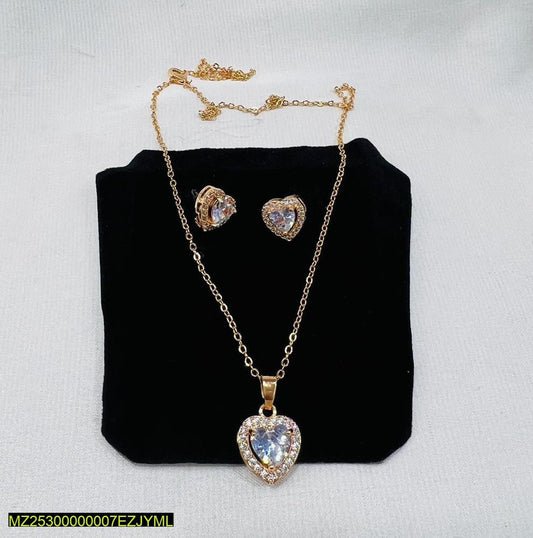 Heart shape 1 carat pendant set t4trendz