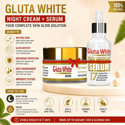 Buy Gluta White Cream Get Gluta White Serum Free Limited time offer