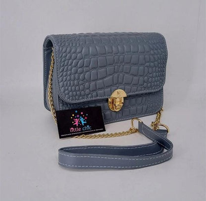 Stylish crocodile texture cross body bag Little chic