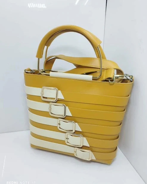 Trendy leather handbag