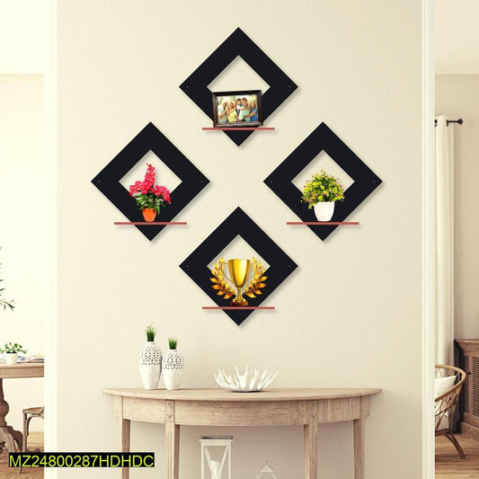 Diamond wall hanging shelves pack of 4 diamond shelves