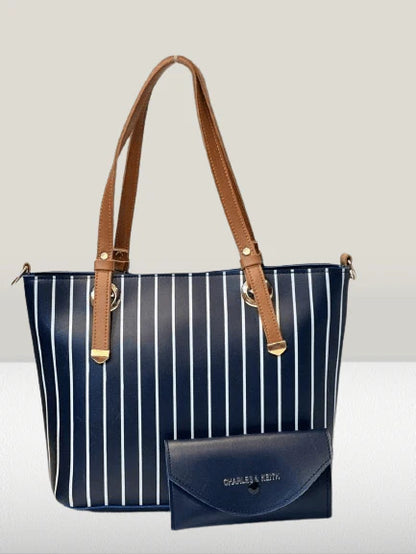 2 PCs leather hand bag set