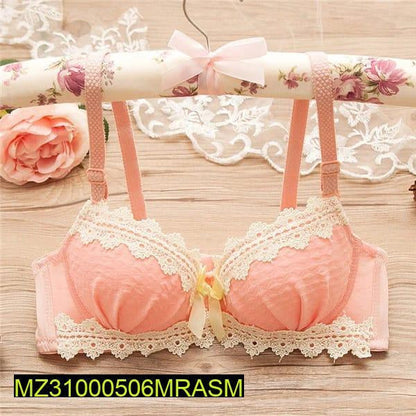 Cotton net lace work padded bikni set Markaz
