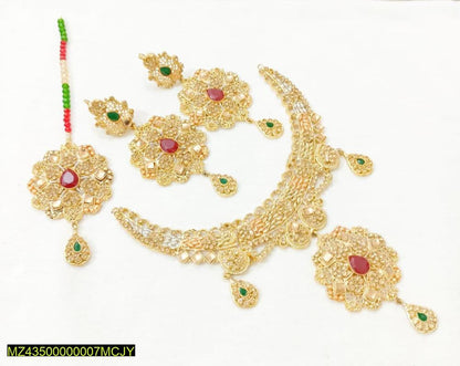 Artificial stones fancy bridal chocker set t4trendz