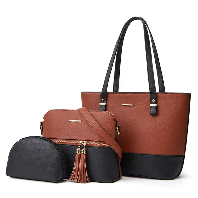 Shop Large Capacity Premium 3pcs Handbag Set at T4Trendz t4trendz