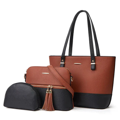Shop Large Capacity Premium 3pcs Handbag Set at T4Trendz t4trendz