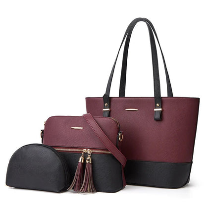 Shop Large Capacity Premium 3pcs Handbag Set at T4Trendz t4trendz