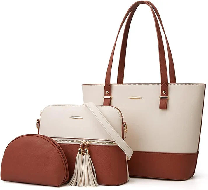 Shop Large Capacity Premium 3pcs Handbag Set at T4Trendz t4trendz