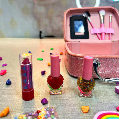 Kids' Beauty Makeup Bag – Pretend Play Cosmetic Set for Girls