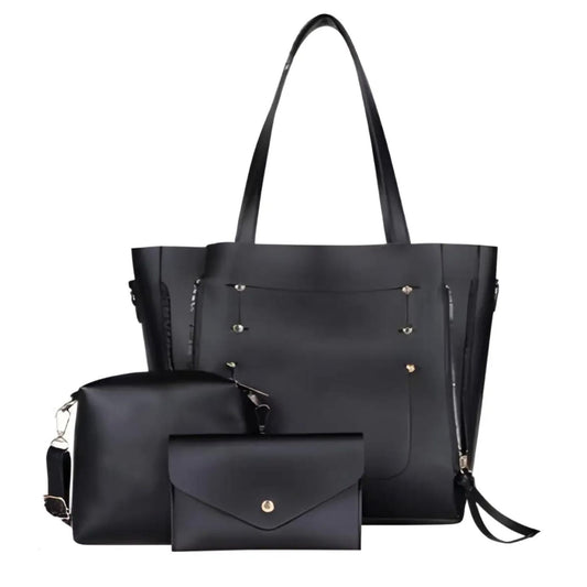 3pcs tote leather handbag Little chic